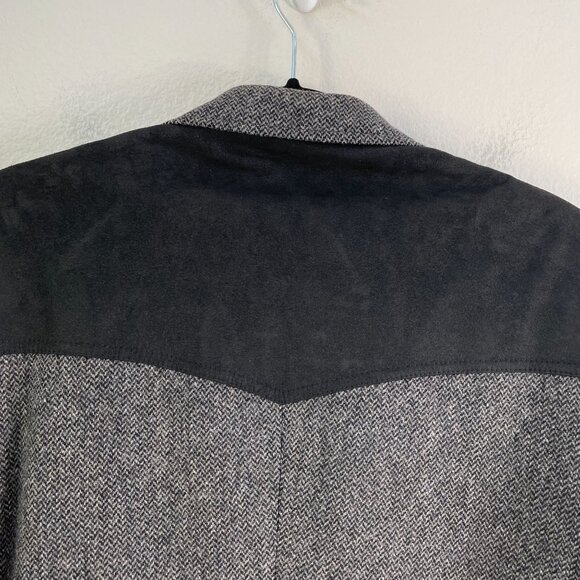 Pendleton Mens 40 Herringbone 100% Virgin Wool Blazer Jacket Elbow Patch Western - Picture 10 of 11